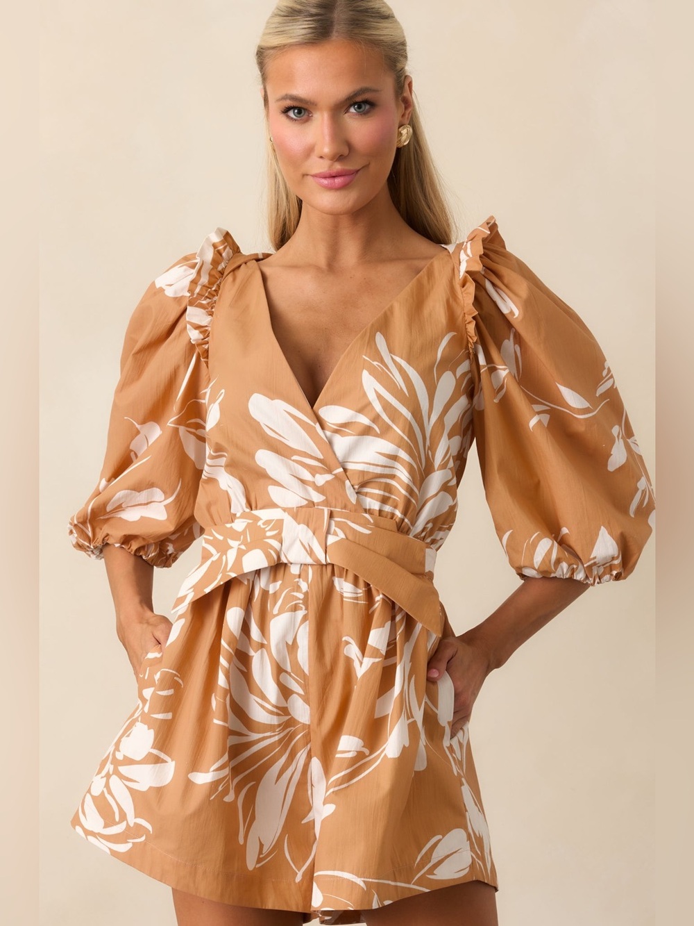 Prosperina Atalanta Fawn Brown & White Romper